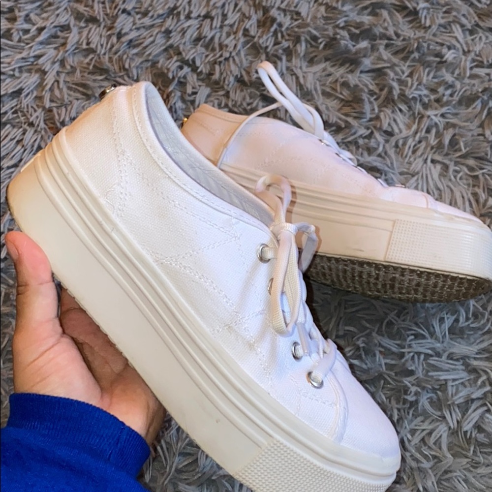 White platform sneakers